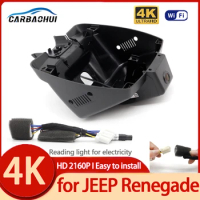 For Jeep Renegade 2015-2022 Front and Rear 4K Dash Cam for Car Camera Recorder Dashcam WIFI Car Dvr Recording Devices
