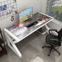 簡易電腦臺式桌情侶游戲用雙人家用電競鋼化玻璃電腦桌可定制尺寸