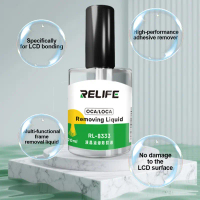 น้ำยาล้างกาวซ่อมหน้าจอ LCD, RELIFE RL-8333, 20ml, เหมาะสำหรับการซ่อมแซมเมนบอร์ดโทรศัพท์, ละลายกาวไม่