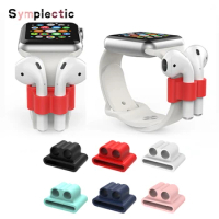 Anti-Lost Wireless Earphone Silicone Holder Clip for Apple Watch Bands Strap Decoration for AirPods 3 2 1 Earphone Accessories