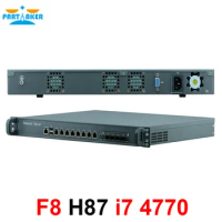 1U Firewall Network Appliance Hardware with 8 ports Gigabit lan 4 SPF Intel Core i7 4770 4G RAM 128G SSD Mikrotik PFSense ROS