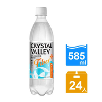 【金車】CrystalValley礦沛PLUS+纖維氣泡水(585mlx24罐)