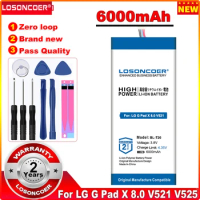 LOSONCOER BL-T20 Battery 6000mAh For LG G Pad X 8.0 V521 Table PC V525 V520 Free tools