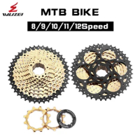 WUZEI MTB Cassette Freewheel 8 9 10 11 12 Speed 32/36/40/42/46/50/52T Steel Sprocket Mountain Bike Flywheel for Shimano SRAM