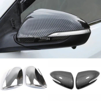 For Hyundai Elantra I30 Accent 2016 -2019 Chrome/Carbon Car accessories side door rearview turning mirror decor Sticker Cover