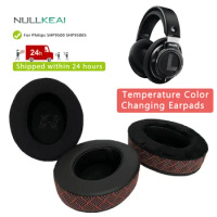 NULLKEAI Replacement Earpads For Philips SHP9500 SHP9500S Headphones Temperature Color Change Earpads Earmuff