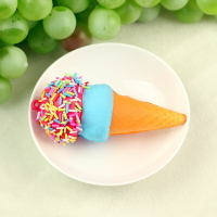 經典款雙色小冰淇淋模型掛件 蛋糕面包模型 兒童玩具道具書包掛件