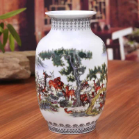 Jingdezhen Ceramic Vase modern Chinese Style deer Vase Fine Smooth Surface Home Decoration Furnishing Articles porcelain vase