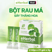 [COMBO 2 HỘP] Bột Rau má sấy thăng hoa Eherbal 15 gói