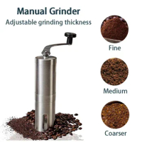 Manual Coffee Grinder Stainless Steel Bean Grinder Portable Household Outdoor Handmade Coffee Bean Pepper Grinder Kitchen Tools