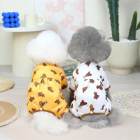 The New Autumn and Winter Bear Baby Bag Belly Four-legged Pants Spot Small and Medium British Short Cat Teddy Dog Pet Clothes