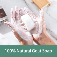 Pin Up Goat Milk Soap Bar Handmade Beauty Soap Whitening Natural Silk Foam Wash Bath Oil Control Remove Mites &amp; Blackhead &amp; Acne