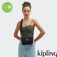 Kipling 經典百搭黑多層收納實用側背包-NEW MILDA