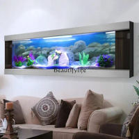 Fish Tank Aquarium Wall-Mounted Small Living Room Home Landscape Ecological Glass Daikin Fish Tank