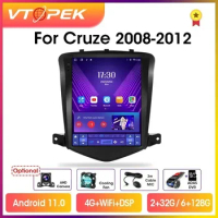 Vtopek 9.7" 4G DSP Carplay 2din Android 11 Car Radio Multimidia Video Player Navigation GPS For Chevrolet Cruze J300 2008-2012