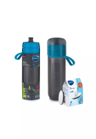 Brita 【一瓶四芯】Active 運動濾水瓶 (藍色) + MicroDisc 濾芯片 (三片裝)