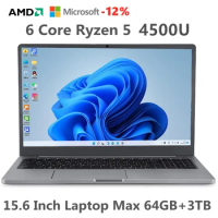 Selling At A Loss 15.6 Inch AMD Ryzen 5 4500U Gaming Laptops Max 64GB DDR4 3T SSD Windows10 11 Pro Notebook Bluetooth WIFI