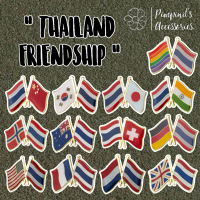 ร้านในไทยพร้อมส่ง : เข็มกลัดเซ็ทลายธงชาติไทยและประเทศพันธมิตร | THAILAND FRIENDSHIP FLAG Enamel Broo