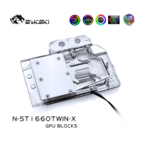 Bykski GPU Water Block Use for ZOTAC GTX 1660 Twin FAN Video Card / Full Cover Copper Radiator /RGB Light SYNC N-ST1660TWIN-X