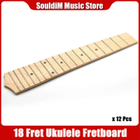 12 pcs Maple Fretboard Ukulele Fingerboard for 23 Inch Tenor Ukulele 18 Fret Fretboard UK Parts