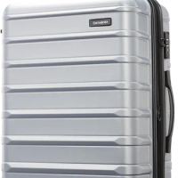 Samsonite Omni 2 Hardside Expandable Luggage with Spinner Wheels, Checked-Medium 24-Inch
