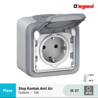 legrand stop kontak lantai outbow anti air waterproof IP55 16A