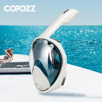 呼吸管 COPOZZ浮潛三寶面罩全臉潛水鏡面鏡全干式呼吸管套裝兒童成人裝備 薇薇