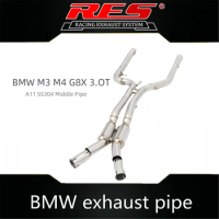 RES Exhaust System High Flow Performance Middle Pipe for BMW M3 M4 G80 G82 2020+ Single Pipe