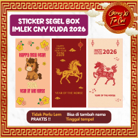 [35 Pcs] Stiker Segel Kardus / Stiker Segel Packaging Tema Tahun Baru Imlek Kuda 2026 / Chinese New 