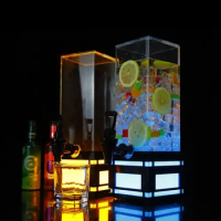 Wine Beer Tower Beverage Juice Bottle Dispenser Ice Bucket Cooler with LED Light for Bar Party Restaurant Cold Drink beer tower
