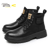 Camel Active New Autumn Winter Fashion Ankle Boots Comfortable Work Men PU Leather Shoes Outdoor Motorcycle Boots DQ120166