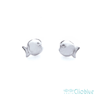 【Clio Blue】大頭魚耳環(法國巴黎品牌/925純銀)