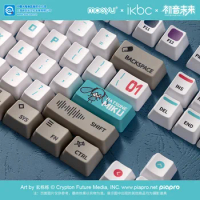 108Pcs/set 2024 New Anime Hatsune Miku Graffiti conductor theme kawaii Figure 108 key mechanical keyboard keycap Model gifts