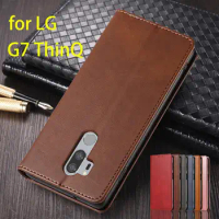 Leather Case for LG G7 ThinQ / LG G7+ Flip Case Card Holder Holster Magnetic Attraction Cover Wallet Case Fundas Coque