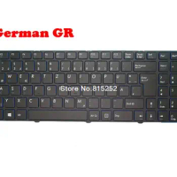 Laptop Keyboard For MEDION AKOYA P7402 MD60850 With Frame Blue edge German/Belgium BE/English UI/Swiss German