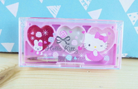 【震撼精品百貨】Hello Kitty 凱蒂貓 三色愛心口紅盤組 側坐  震撼日式精品百貨
