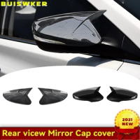 Carbon Fiber Car Rear View Mirror Cover Side Door Mirror Shell Decoration Trim for Hyundai Elantra 2012-2018