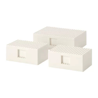 BYGGLEK Lego®積木遊戲盒 3件組, 白色