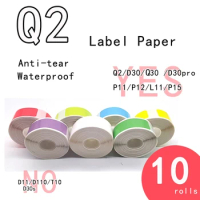 Q2 Label tape 14*30 colorful D30 Adhesive Lable Paper Suit for P15 H- P-R- T Q2 15mm*4m Thermal Label