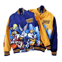 JAKET VARSITY LOONEY TUNES Pria Wanita Keren Panjang Santai Distro Bomber Motif Cowok