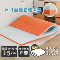 絲薇諾 MIT減壓記憶床墊/高5cm(單人加大3.5尺)