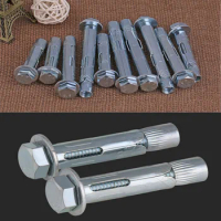 1-4pcs M6 M8 M10 M12 304 Stainless Steel Expansion Screw Sleeve Concrete Shield Anchor With Hex Bolt Bracket Connecting Fastener