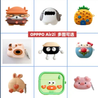 Cute Silicone Case For OPPO Enco Air 2i / Enco Buds2 Cute Cartoon 3D Earphone Cover Wireless Earbuds Protective Case Accessories