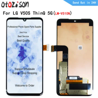 6.4" OLED Display For LG V50S ThinQ 5G LM-V510N LCD With Frame LCD Screen Touch Panel Digitizer Assembly For LG V50S