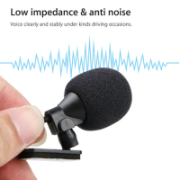 5m Microphone Cable Low impedance Anti noise U-type fixing clamp Car For Radio GPS Audio External 2.5mm Durable