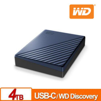 【最高22%回饋 5000點】 WD 威騰 My Passport Ultra 4TB(星曜藍) 2.5吋USB-C行動硬碟