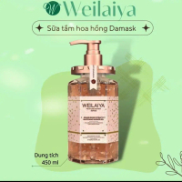 ￼Sữa tắm trắng da cánh hoa hồng Damask weilaiya 450ml