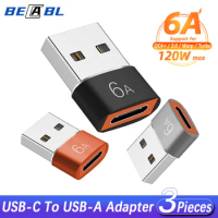 6A USB Type C Female To USB A Male OTG Adapter For Switch Oneplus Nord3 Xiaomi Iphone 14 Samsung Realme 10 Laptop Tipo Connector