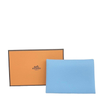 Hermes Calvi Duo 卡片夾/零錢包(水藍色)