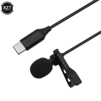 Mini Mic Lapel Lavalier Clip-on Condenser Type-C Microphone for Samsung S8 Huawei P10 Android Smartphone USB Microphone